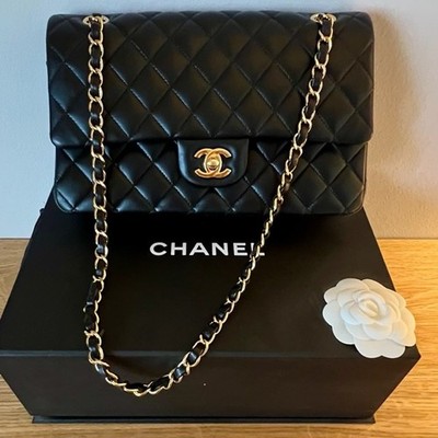 original CHANEL Double Flap LAMMLEDER