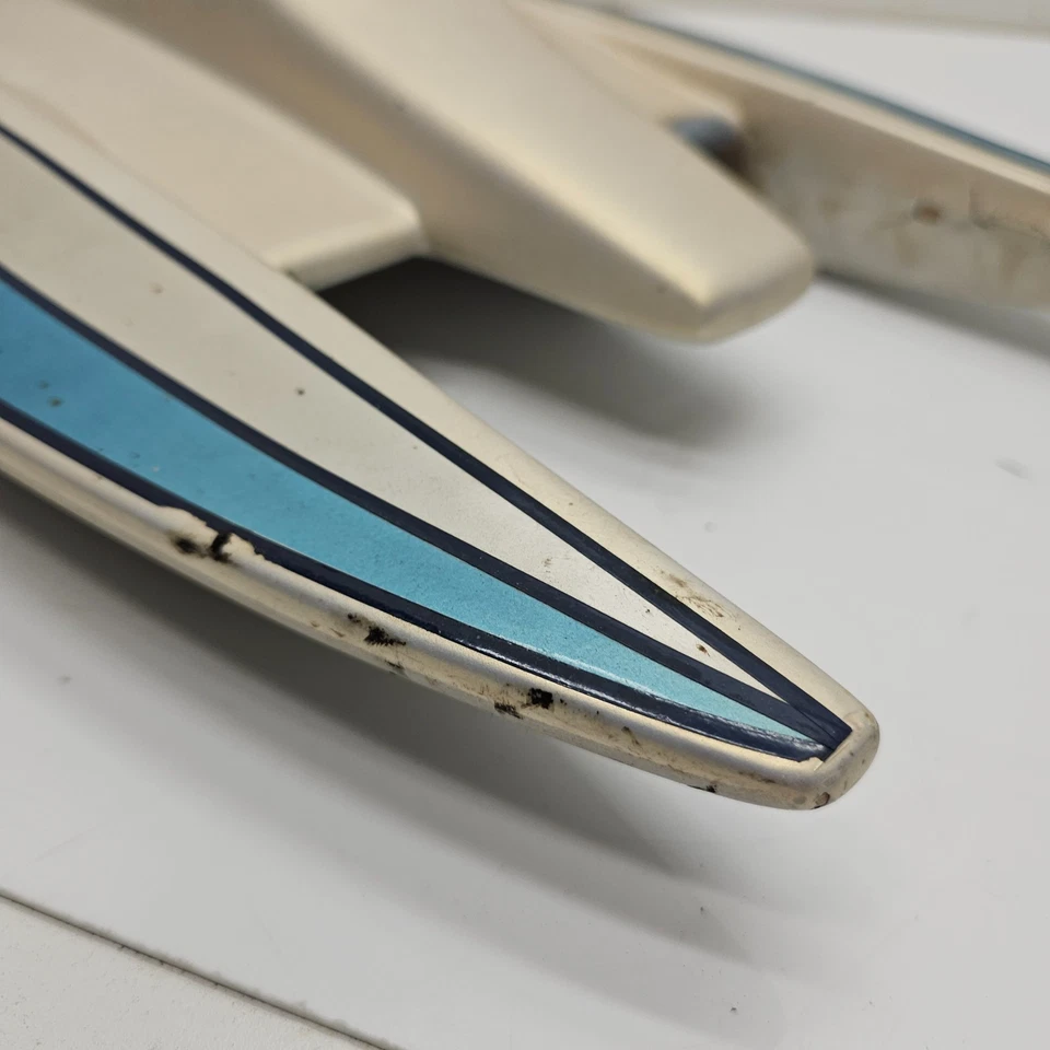 Vintage RC Catamaran Boat Glow Nitro Engine Red White Blue Hull AS IS - Image 3 of 4