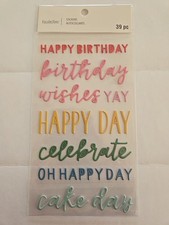 Recollections HAPPY BIRTHDAY WORDS 39 PC Scrapbooking stickers