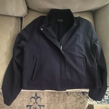 Athleta Women's Navy Zip Closure Snap Button Activewear Jacket Petites SP