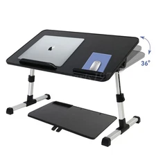 Adjustable Foldable Laptop Table Stand Lap Sofa Bed Tray Computer Notebook Desk