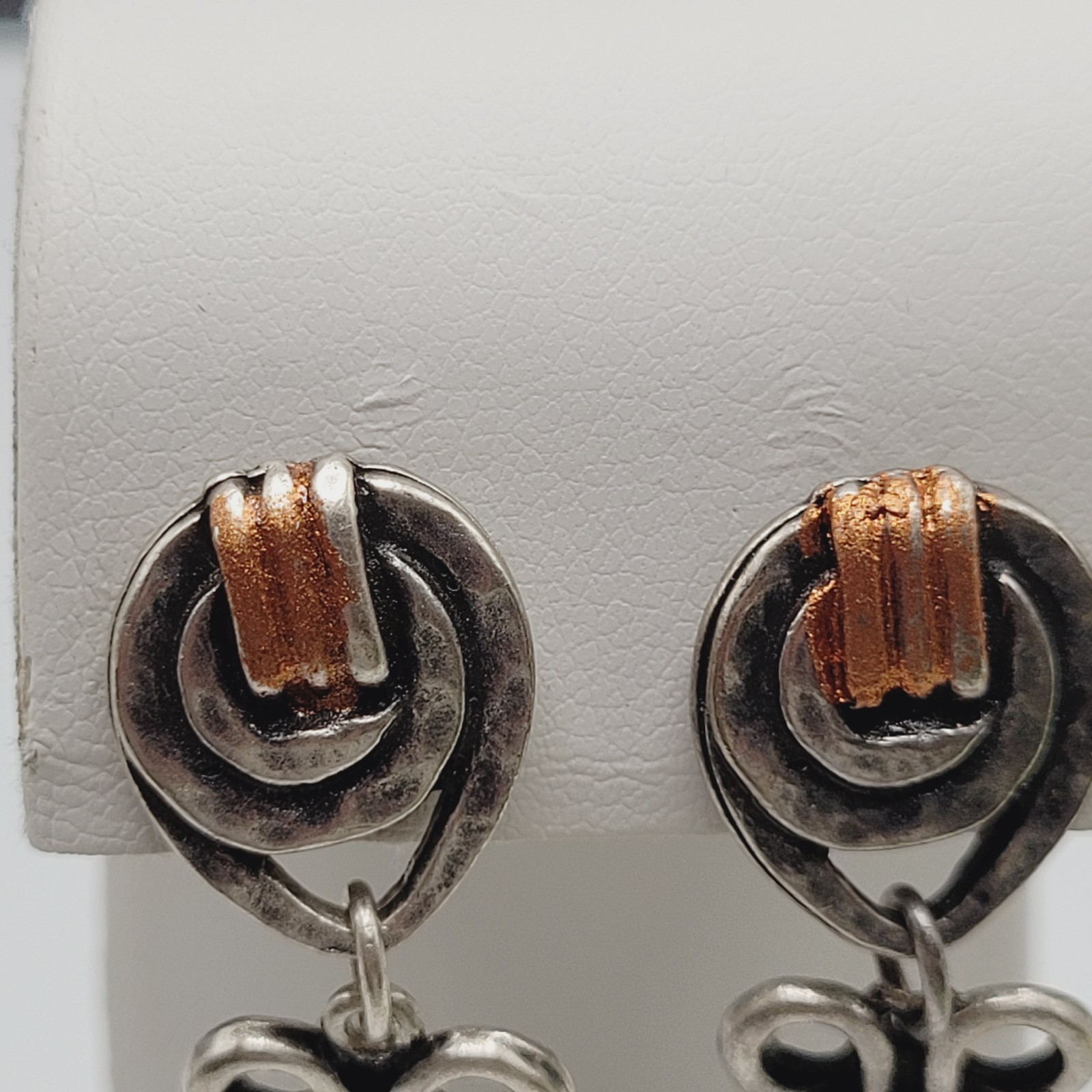 Triangle Shape Geometric Hammered Dimpled Copper … - image 12