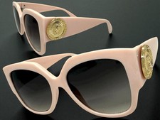 OVERSIZED Exaggerated Vintage Retro Style SUNGLASSES Thick Frame Gold Medallion