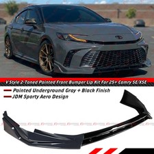 For 25-26 Toyota Camry Se Xse V Style Underground Gray Front Bumper Lip Splitter