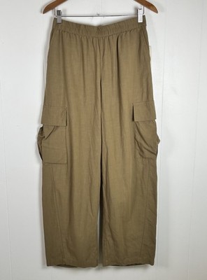 Universal Thread Women s Small Olive Relaxed Pull On Cargo Pants Cotton Rayon