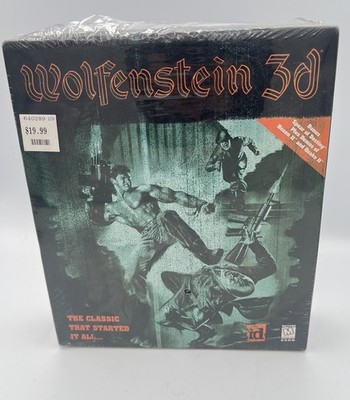 Wolfenstein 3D Vintage Sealed PC Big Box Game NIB SEALED RARE COVER Activision