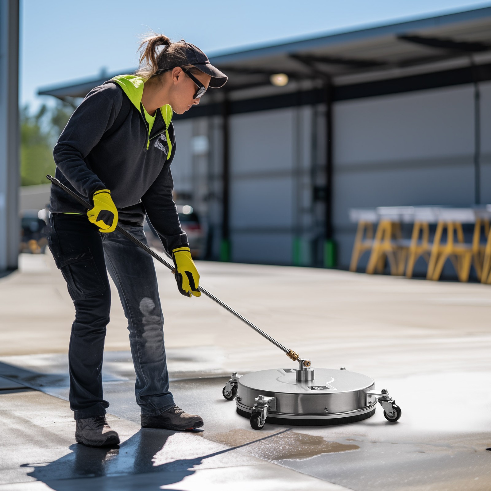 Xcceries 16.5" Stainless Steel Surface Cleaner Attachment Pressure Washer Wheel