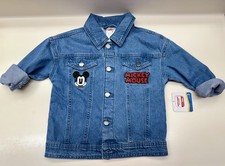 Mickey Mouse Toddler Disney Jr Denim Jacket 5T New With Tags Unisex Kidswear