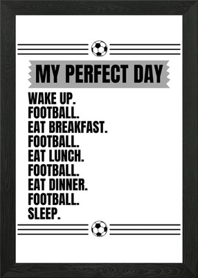 Perfect Soccer Day Framed Wall Art Poster Canvas Print Picture