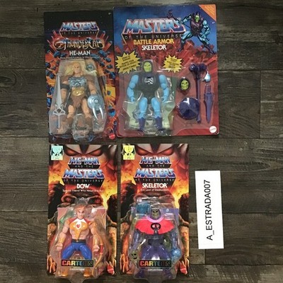 Masters of The Universe 4 Figure Lot MOTU New In Box He Man, Skeletor , Bow NEW