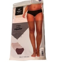 NWT Member's Mark Ladies 4 Way Stretch Wicking Hipster Underwear, 4 Pack XXL