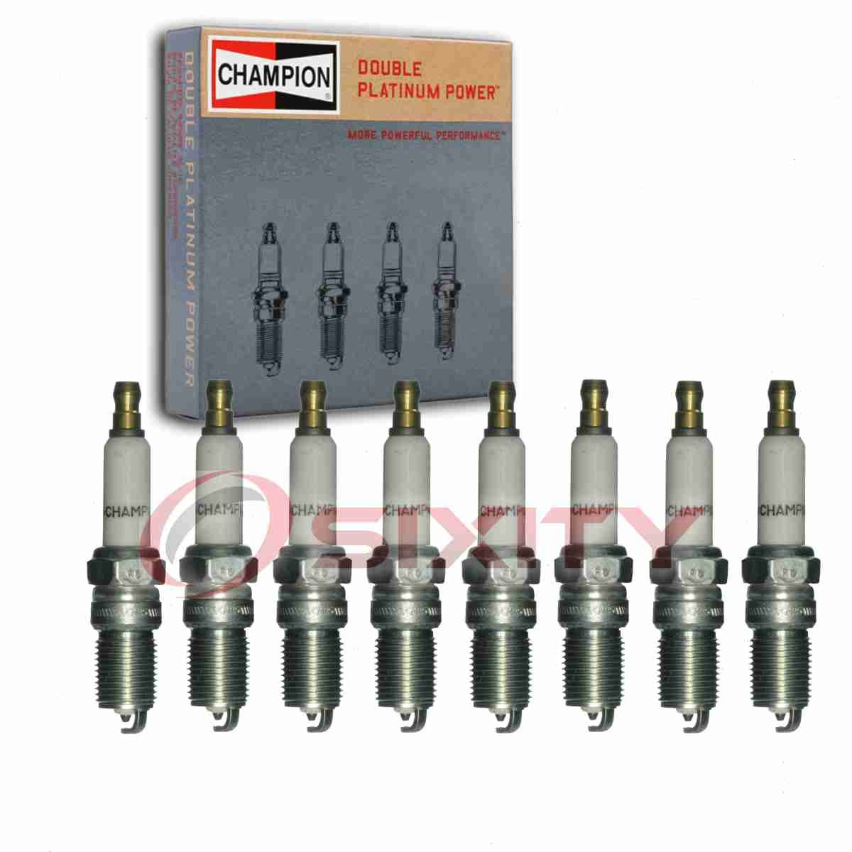 8 pc Champion Double Platinum Spark Plugs for 2012-2015 Chevrolet Camaro xh