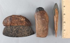 Ancient Thule Eskimo Bone Hafted Cert Scraper Ulu Slate Knife Harpoon Point