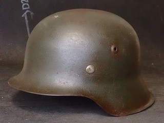 M Wehrmacht 2.WK Stahlhelm M42 Hersteller hkp Größe 64 Nr: 531 mit Innenring