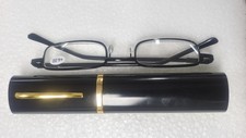 Portable Men's Women's Fine Rim Reading Glasses with Lens Case Various Degrees