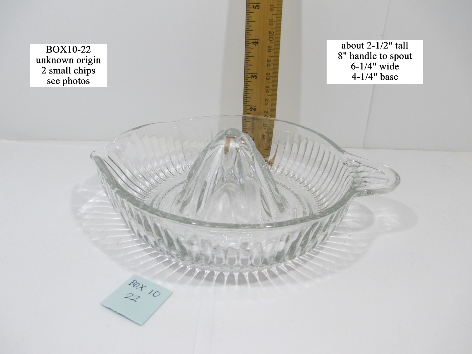 Retro Modern clear glass manual juicer, sold separately