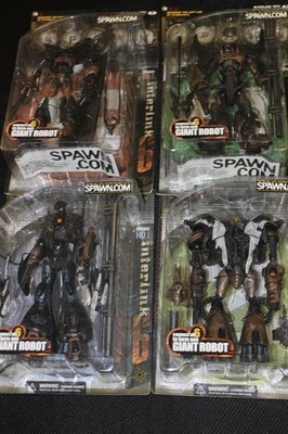 Set of 4 different Spawn Interlink robots 2000 NEW McFarlane Toys 