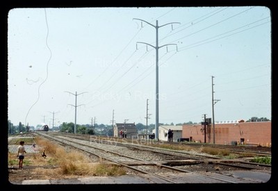 Original Slide AFT #1 BLW 4-8-4 American Freedom Train 1975 Kankakee IL Depot