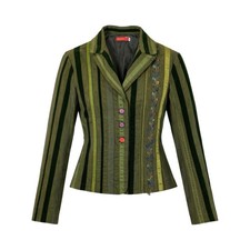 Künstlerische Damen Jacke Boho Stil Gestreif...