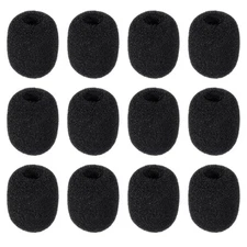 12 Pack Microphone Windscreen Foam, Headset Microphone Covers Foam, Soft and 
