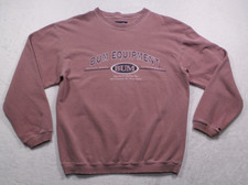 Vintage B.U.M. Equipment Sweatshirt Womens Medium Pink Pullover Crew Worn