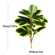20-37Cm Artificial Heart-Leaf Ficus Tree Fake Banyan Tree Leafs Plastic Rubber