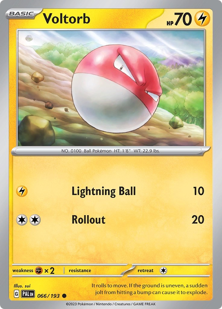 Voltorb PAL 066/193 Pokémon SV02: Paldea Evolved Common Reverse Holofoil EN NM