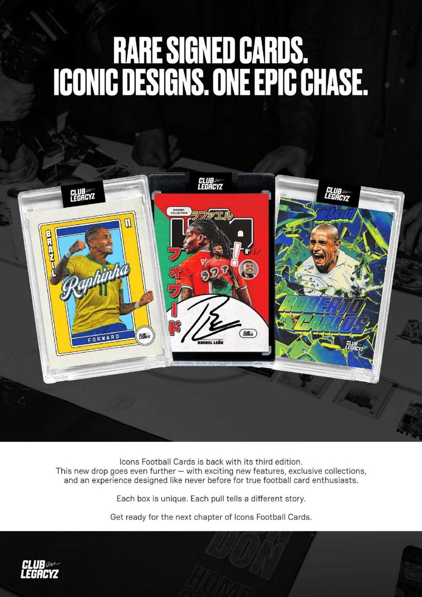 2026 CLUB LEGACYZ ICONS SOCCER THIRD EDITION HOBBY BOX | eBay