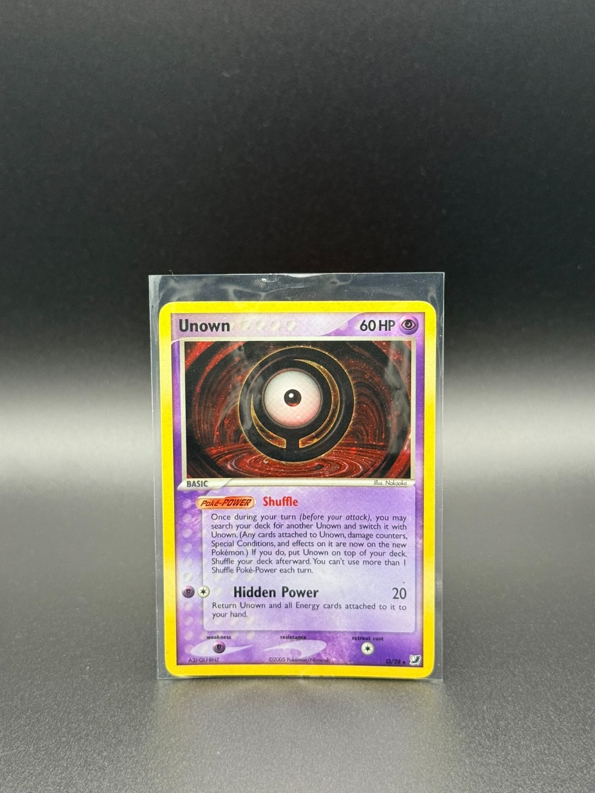 Unown (O) O/28 Unseen Forces Holo Pokemon TCG Vintage 2005