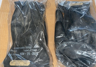 #ad #ad 3 Pairs Marigold CLASS 00 Type I Electric Linesman Insulating Gloves Black Sz 11 $49.49