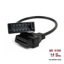 OBD1 to OBD2 Adapter Cable - 12 Pin to 16 Pin GM Scanner Connector - Compatible