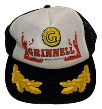 Baseball Cap Vintage Grinnell Corp black With Gold Leaf Houston, Tx Estate Sale