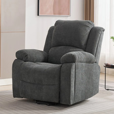 Power Massage Lift Relaxsessel mit Wärme- und Vibrationsgetränkehaltern, grau