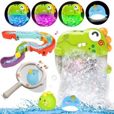 Toddler Bubble Bath Toys, Light Up Bath Bubble Machine Toy for Kids Age 3-5 B...
