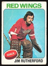 1975-76 Topps Jim Rutherford Detroit Red Wings #219