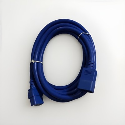 Blue 10' Heavy Duty Power Cord IEC60320 C19 to C20 12AWG 20A/250V SJT PDU UPS