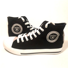 Las Vegas Raiders Shoes NFL Mens Size 10 FOCO Oakland Football Mid Top Nation