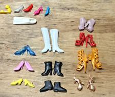 10 pairs Vintage 1970/80s Barbie Doll Shoes Incl Pink High Heels & Flower Shoes