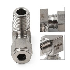 Compression Tube Fitting 1/4 PT x 1/4" OD Coupling Adapter 304 Stainless Steel