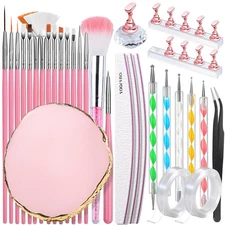 Nail Design Tools, Nail Art Tools, Nail Brush, Nail Art Kit With Nail Stand, ...