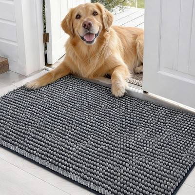 Super Absorbent Dog Door Mat for Muddy Paws 30X20 In. Entryway Rug | Super Soft
