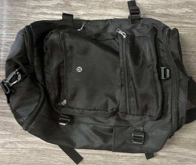 Lululemon Black Backpack Unisex Adults Hiking Zip Closure