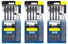 Oral-B Charcoal Toothbrush, Medium, 12 Count