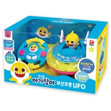 Pinkfong Baby Shark Wireless Control UFO Spaceship Toy LED Light 3 Korean Songs