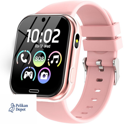 Smartwatch Kinder Rosa 2G SIM Kamera Musik Schrittzähler SOS Wecker Taschenlam