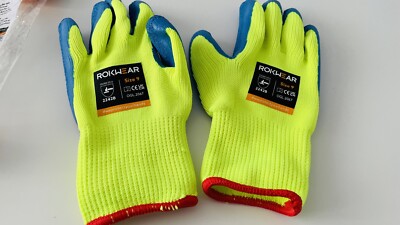 Rokwear Thermo Gripflex Latex Handfläche beschichtet kalt Winter warm Grip Handschuhe Gr. 9/L