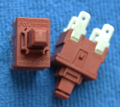 1pcs KAN-L5 Power Switch Push Botton 7.5A 250VAC 4 Pin ON OFF T120 NEW
