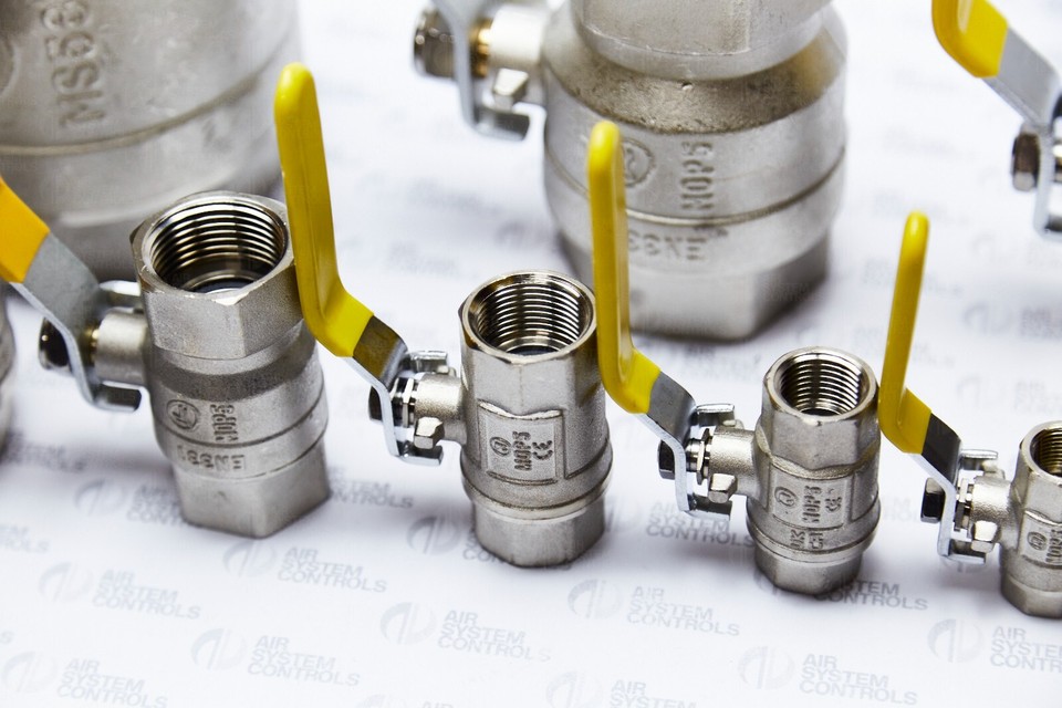 BSP Brass Ball Valve with Yellow Lever Handle - GAS Approved EN 331 ...