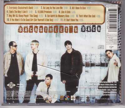 Backstreet Boys - Back CD (1997) - Pop Album - Boy Band