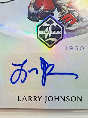 Larry Johnson 2019 Panini Limited Autograph 74/99 Team